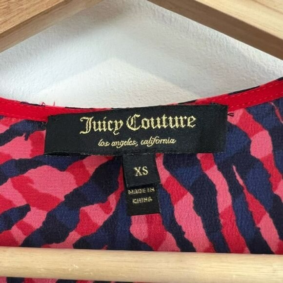 Vintage Y2K Juicy Couture Women’s Small 100% Silk Red Midi Fit Flare Dress Retro - Picture 9 of 13